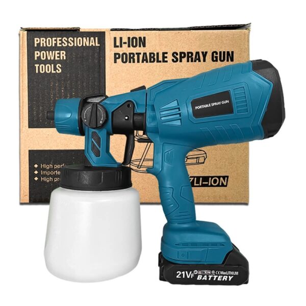 Pistola Pintura Pulverizadora Portátil Profissional 3 Bicos 2 Bateria